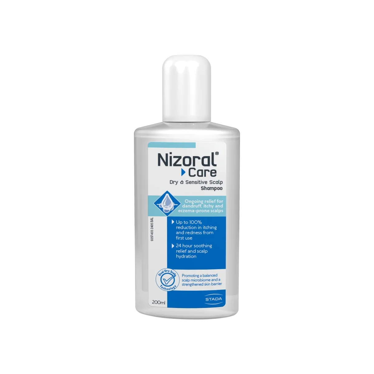 NIZORAL Care šampūns sausai jutīgai galvas ādai, 200 ml - Produkta attēls