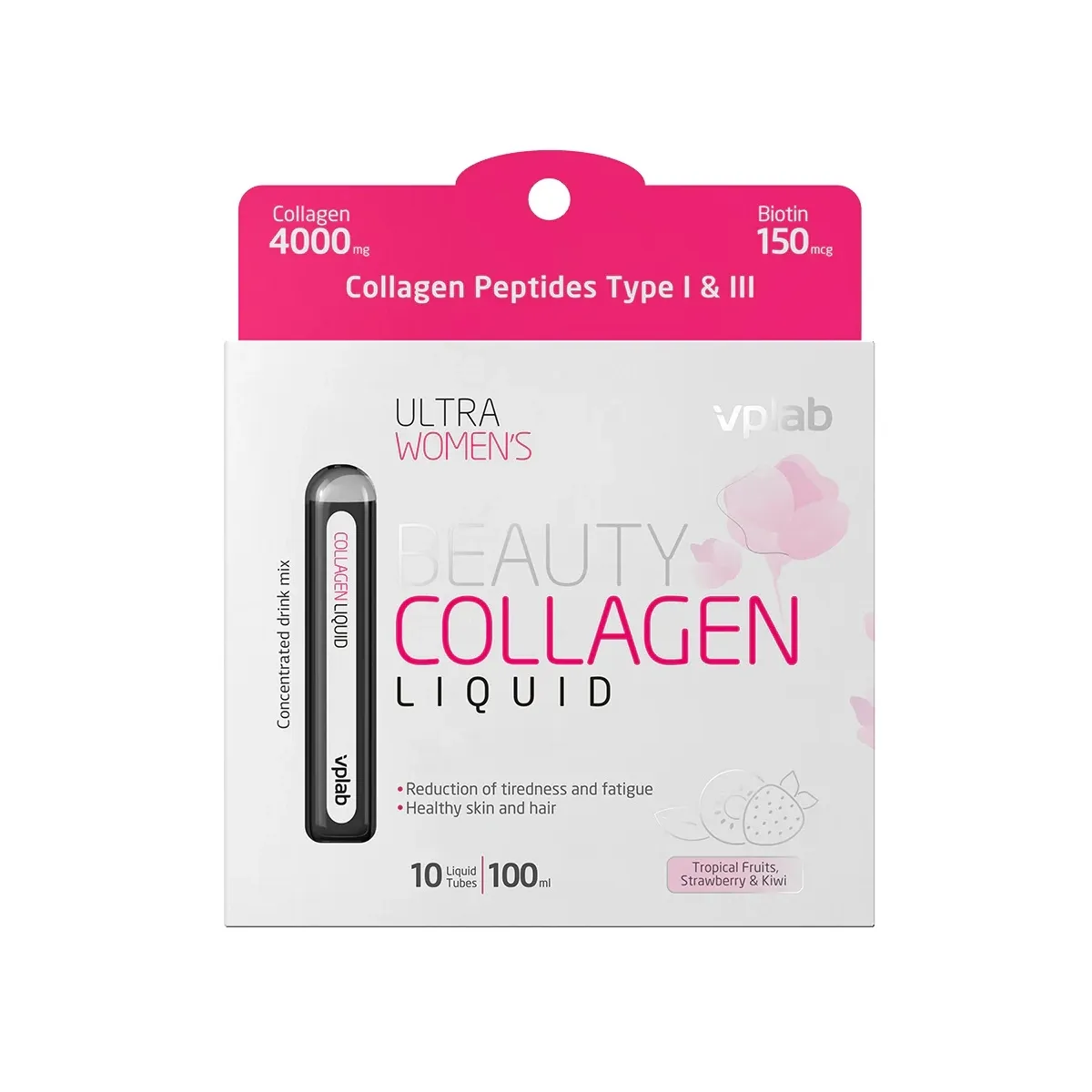 VPLAB Beauty Liquid Collagen ar augļu garšu ampulas, 10 gab. - Produkta attēls