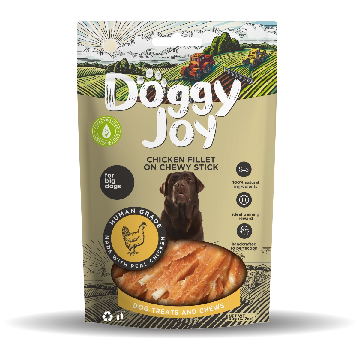 DOGGY JOY VISTAS SLOKSNĪTES UZ KOŠĻ NŪJIŅĀM SUŅIEM 90G - Produkta attēls