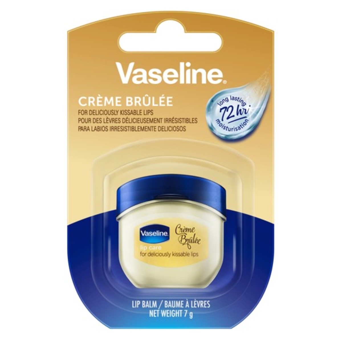 VASELINE Lūpu balzams, creme brulee, 7 g. - Produkta attēls