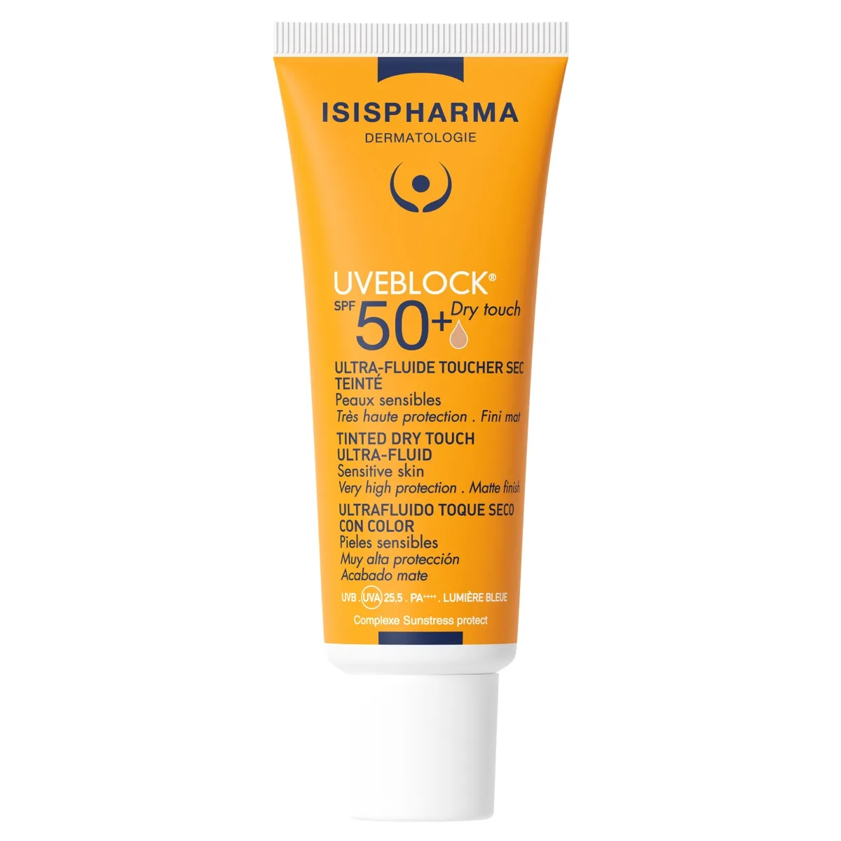 ISISPHARMA Uveblock SPF50+ Dry Touch Ultra tonēts fluīds, 40 ml - Produkta attēls