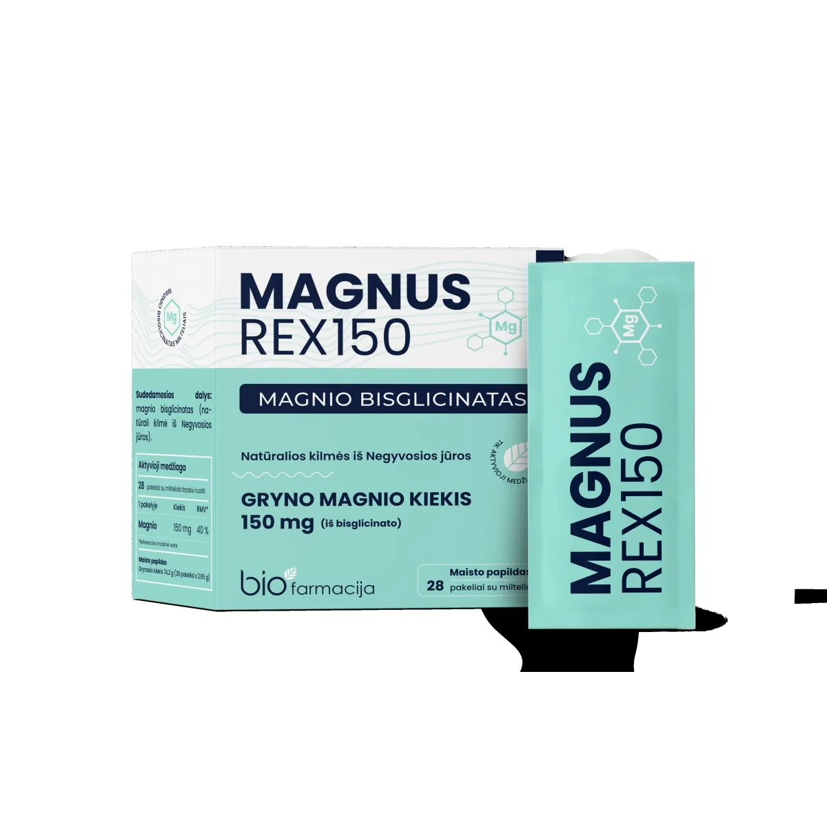 MAGNUS REX150 pulveris paciņās, 28 gab - Produkta attēls
