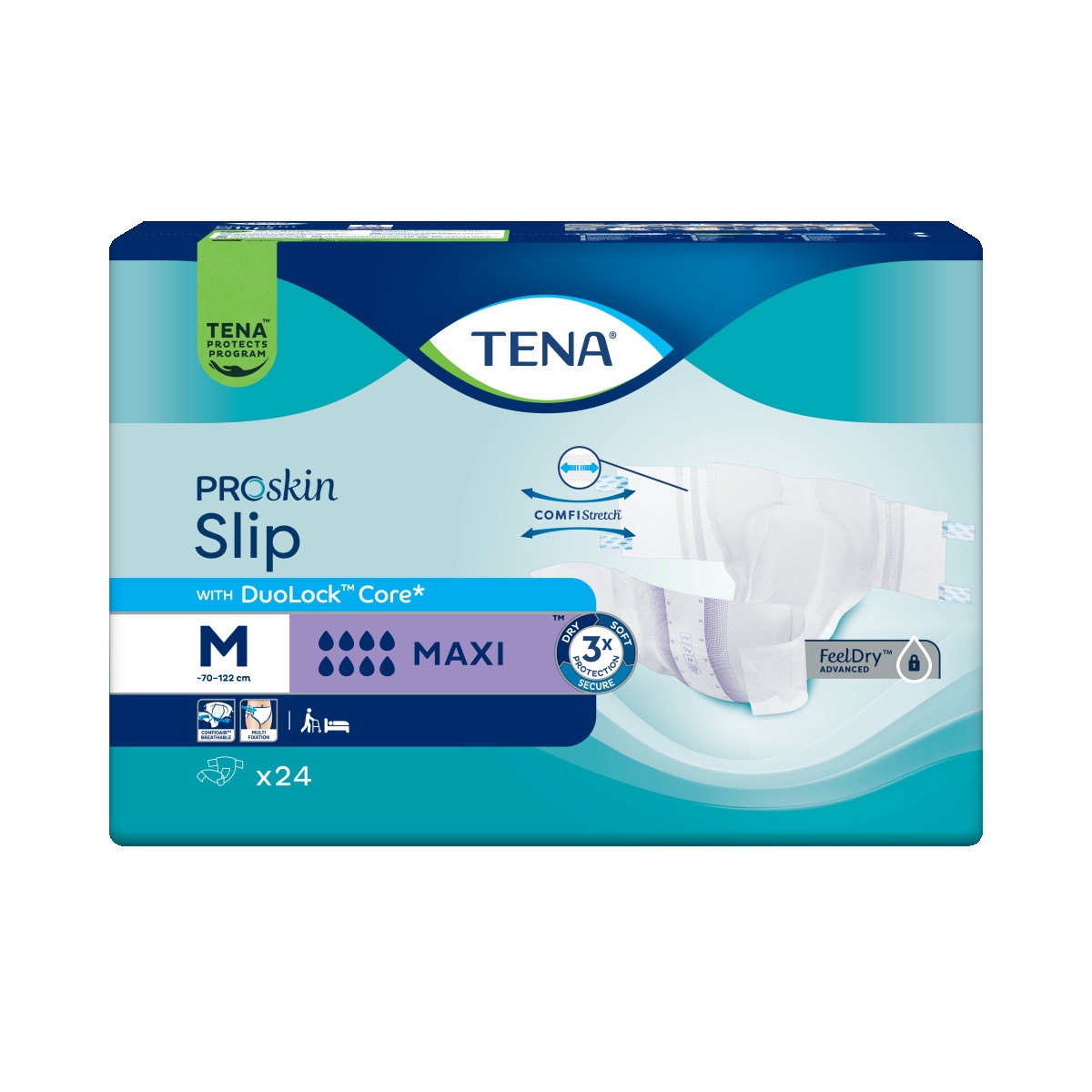 TENA Slip Maxi autiņbikses, M izmērs (70–122cm), 24 gab - Produkta attēls
