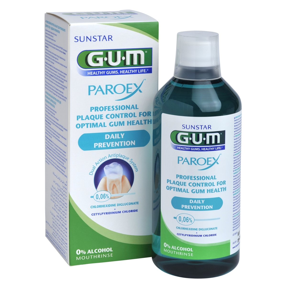 GUM® Paroex mutes skalotājs 0,06% CHX+CPC, 500 ml - Produkta attēls