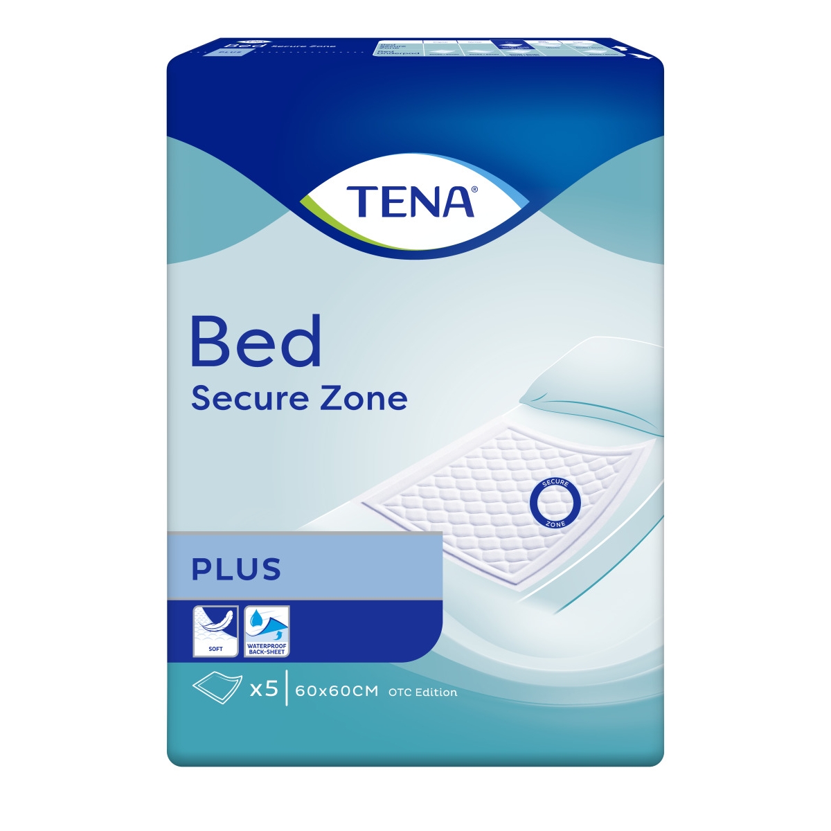 TENA Bed Plus paladziņi 60x60cm, 5 gab. - Produkta attēls