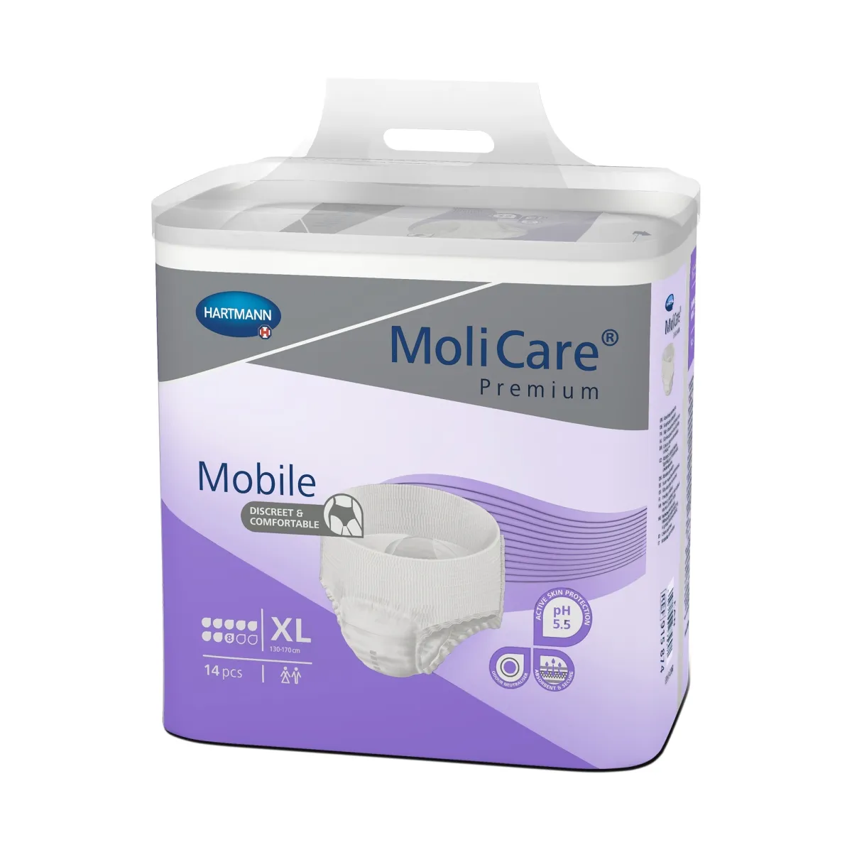 MOLICARE Premium Mobile bikses (XL izmērs,8 lāses), 14 gab - Produkta attēls