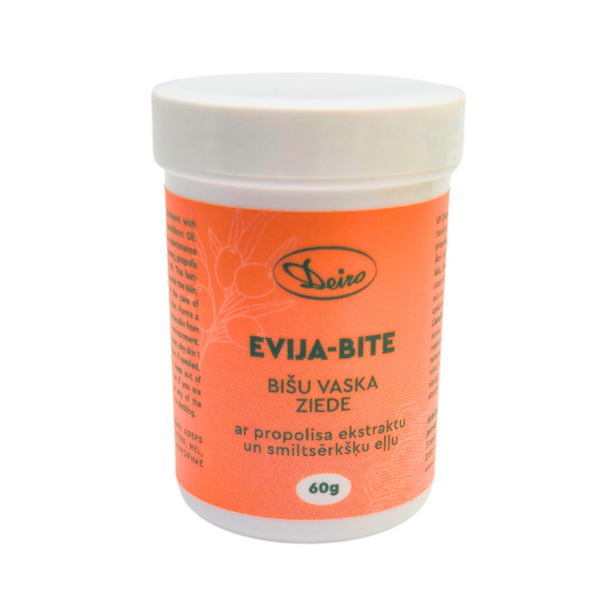 EVIJA-BITE Bišu vaska ziede ar propolisa ekstraktu un smiltsērkšķu eļļu, 60 g - Produkta attēls