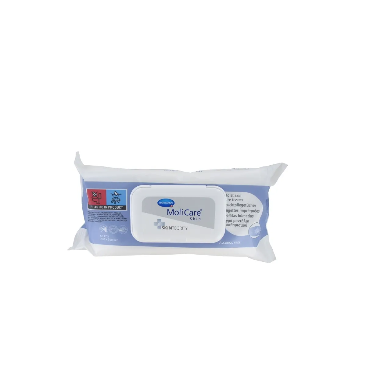MOLICARE Skin mitrās salvetes (20 x 30 cm), 50 gab - Produkta attēls