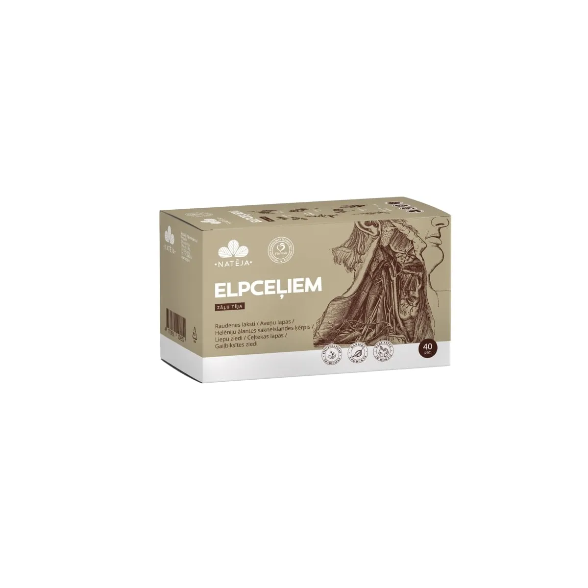 NATĒJA tēja elpceļiem 2 g, 20 gab. - Produkta attēls