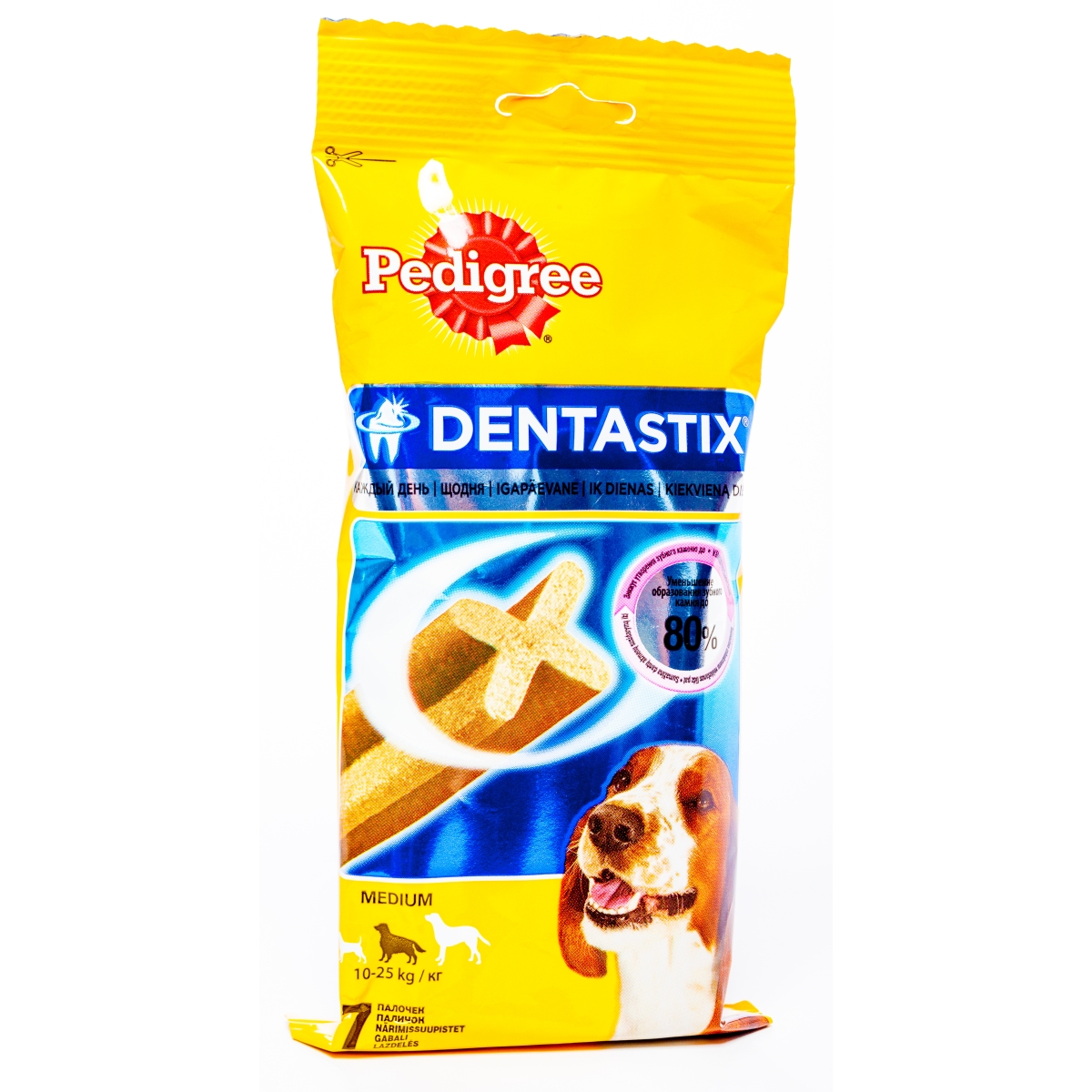 PEDIGREE SUŅU DENTASTIX KAULIŅŠ M 7GAB. 180G - Produkta attēls