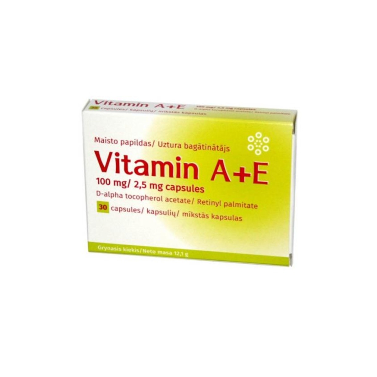 Vitamin A+E, 30 kapsulas - Produkta attēls