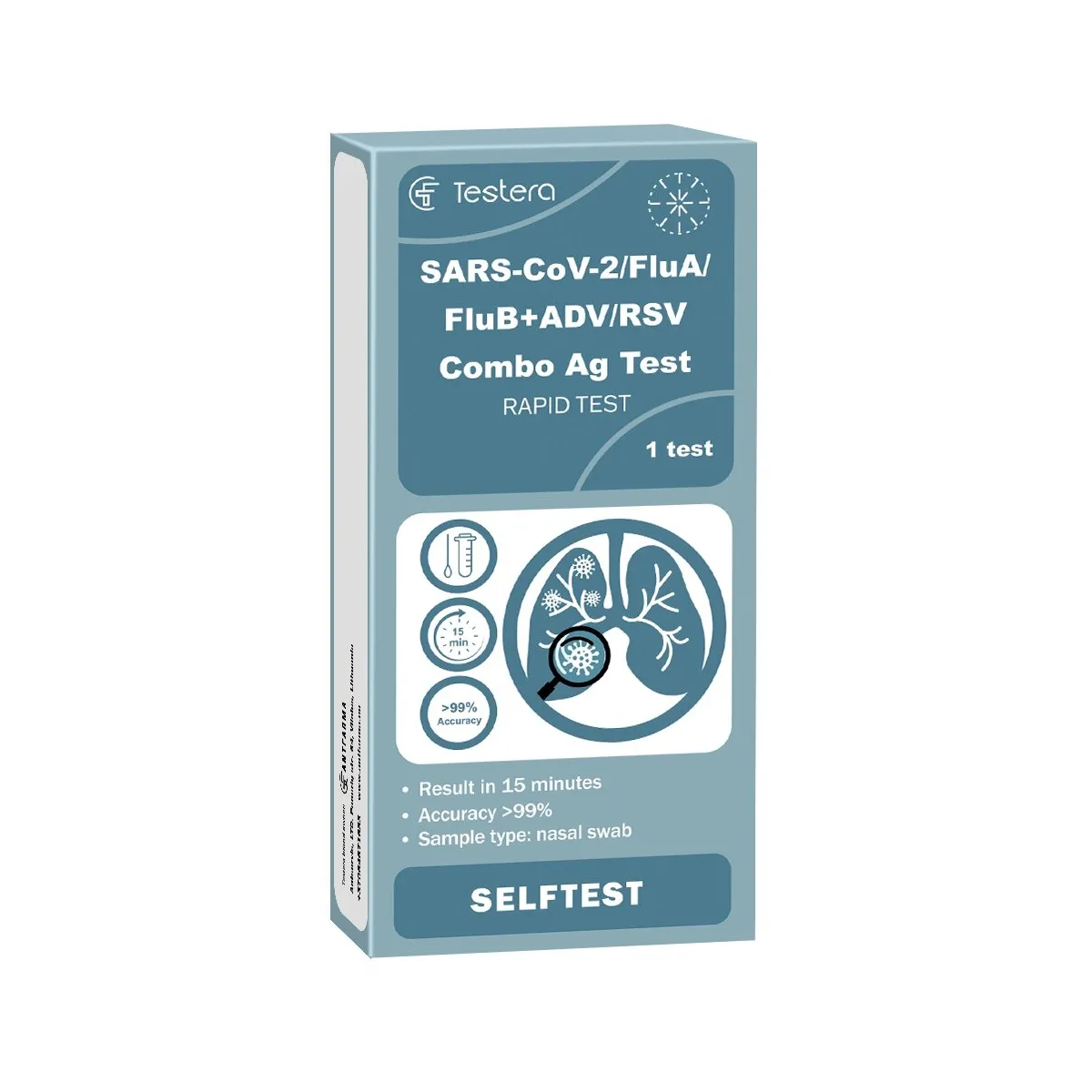 TESTERA 5 in 1 Kombinētais antigēna ātrais tests - Produkta attēls