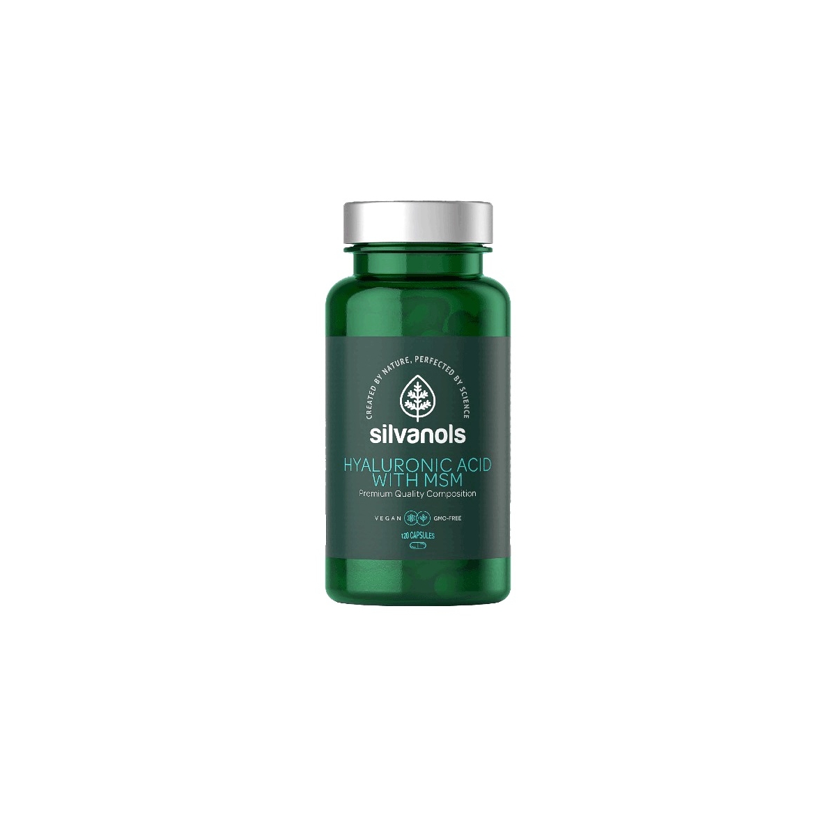SILVANOLS Hyaluronic Acid with MSM kapsulas, 120 gab. - Produkta attēls
