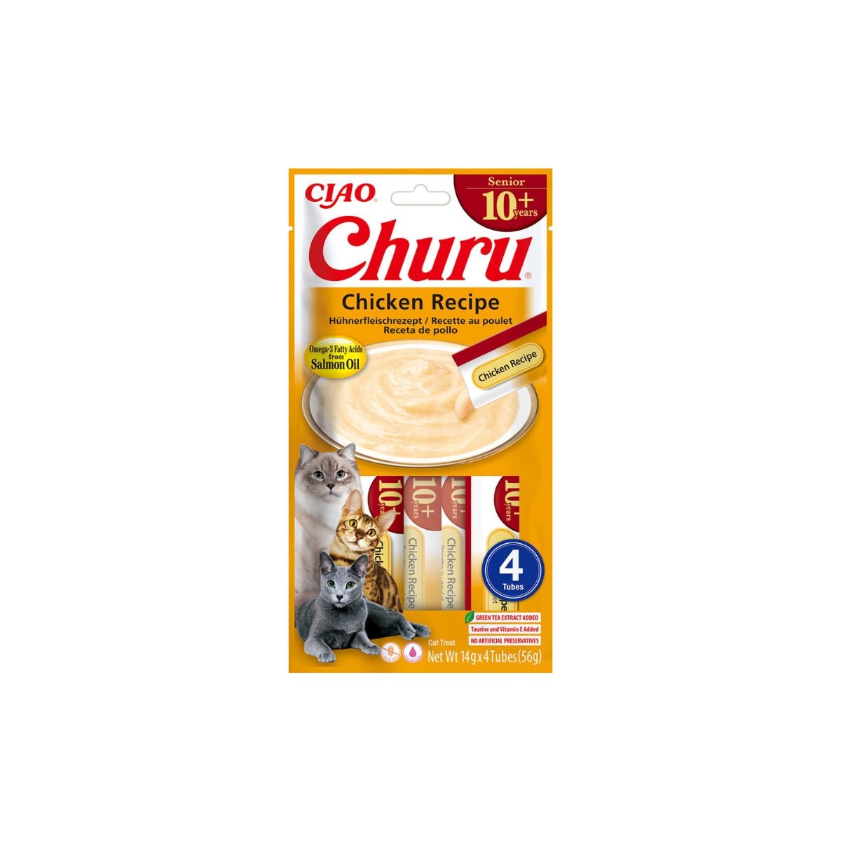 Churu Senior biezenis kaķiem 10+, vista 56g (14gx4) N12 - Produkta attēls
