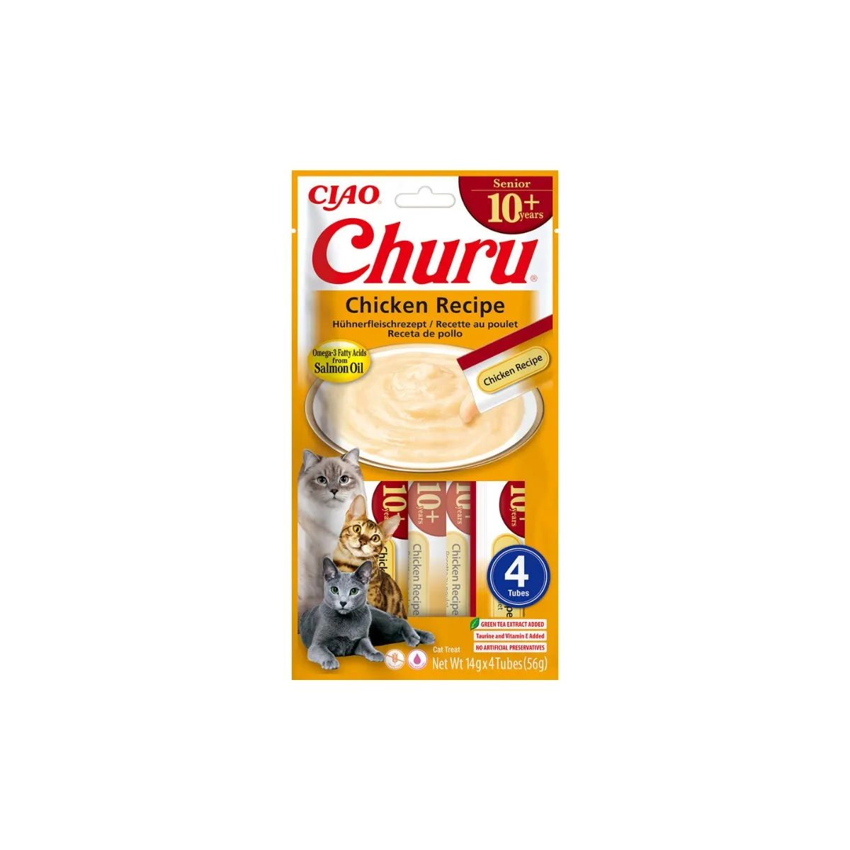 Churu Senior biezenis kaķiem 10+, vista 56g (14gx4) N12 - Produkta attēls