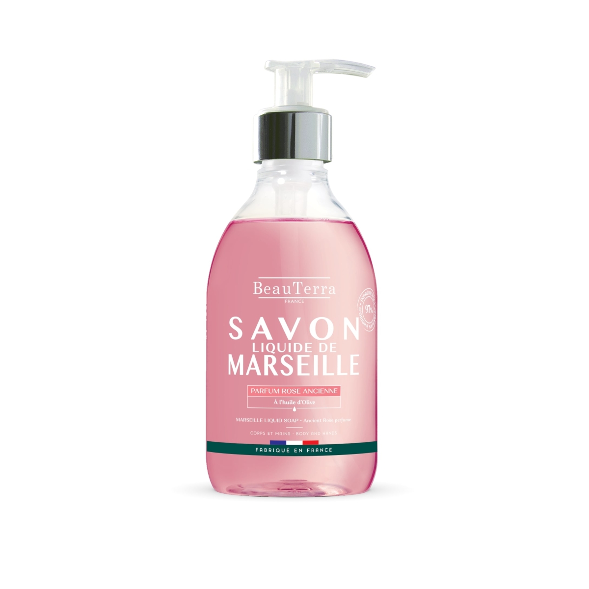 BEAUTERRA antīkā roze Marseļas šķidrās ziepes, 300 ml - Produkta attēls
