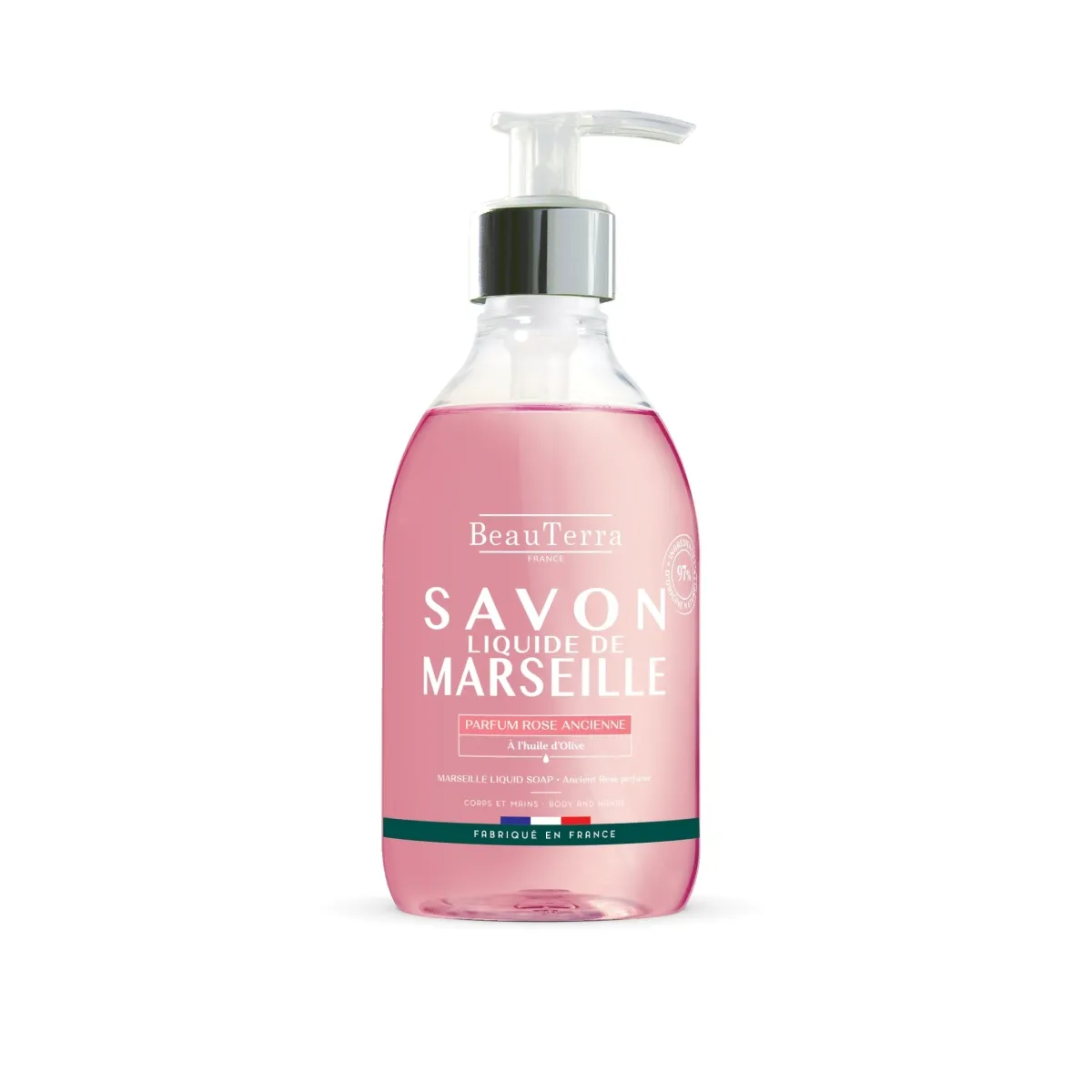 BEAUTERRA antīkā roze Marseļas šķidrās ziepes, 300 ml - Produkta attēls