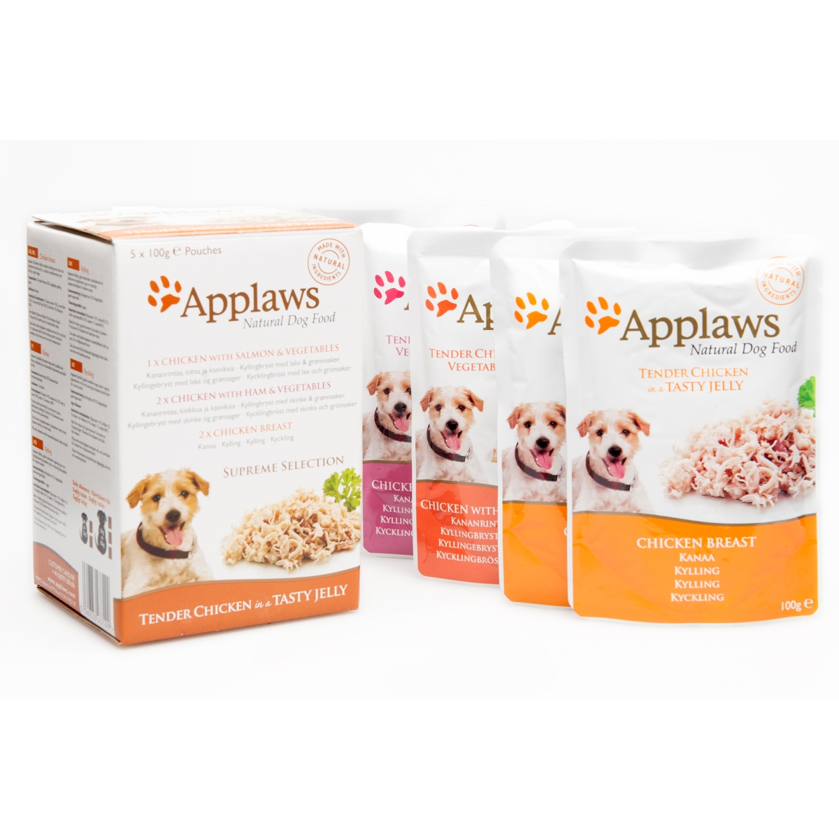 Applaws suņu mitrā b. paciņā Supreme izlase želejā 100g N5 (9222) - Produkta attēls