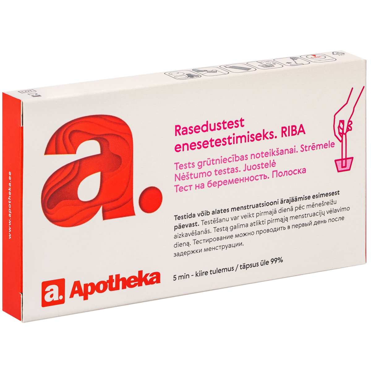 APOTHEKA Tests grūtniecības noteikšanai (strēmele) - Produkta attēls