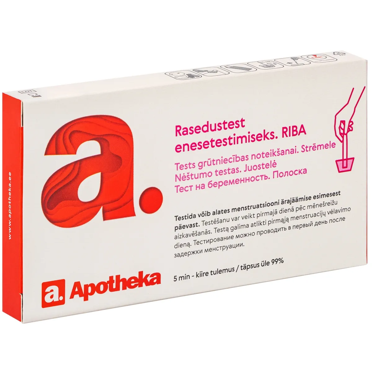 APOTHEKA Tests grūtniecības noteikšanai (strēmele) - Produkta attēls