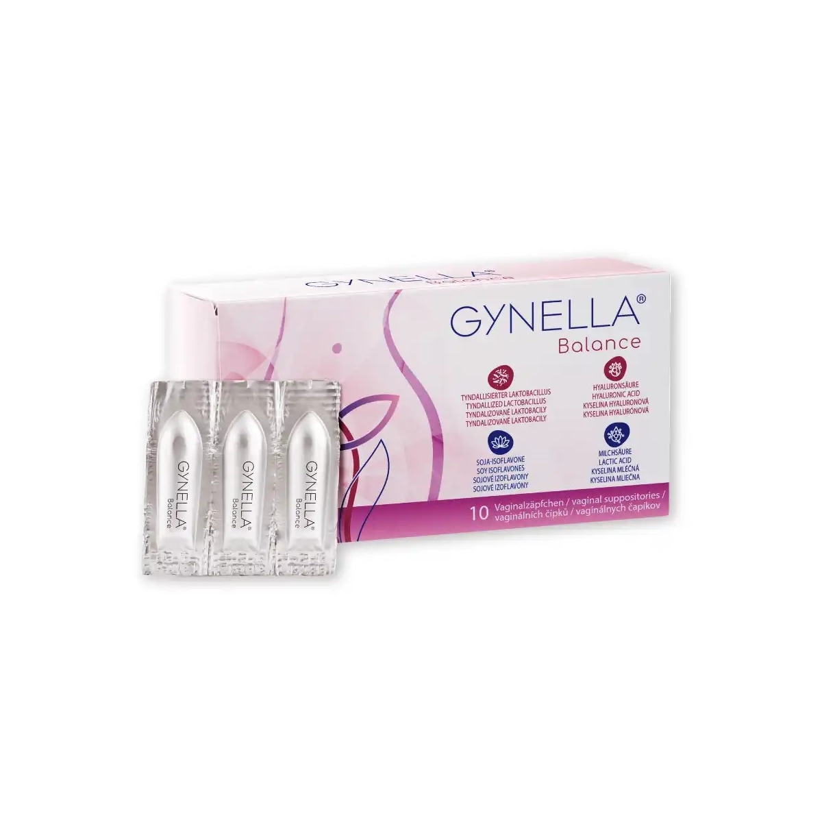 GYNELLA Balance vaginālās svecītes, 10 gab. - Produkta attēls