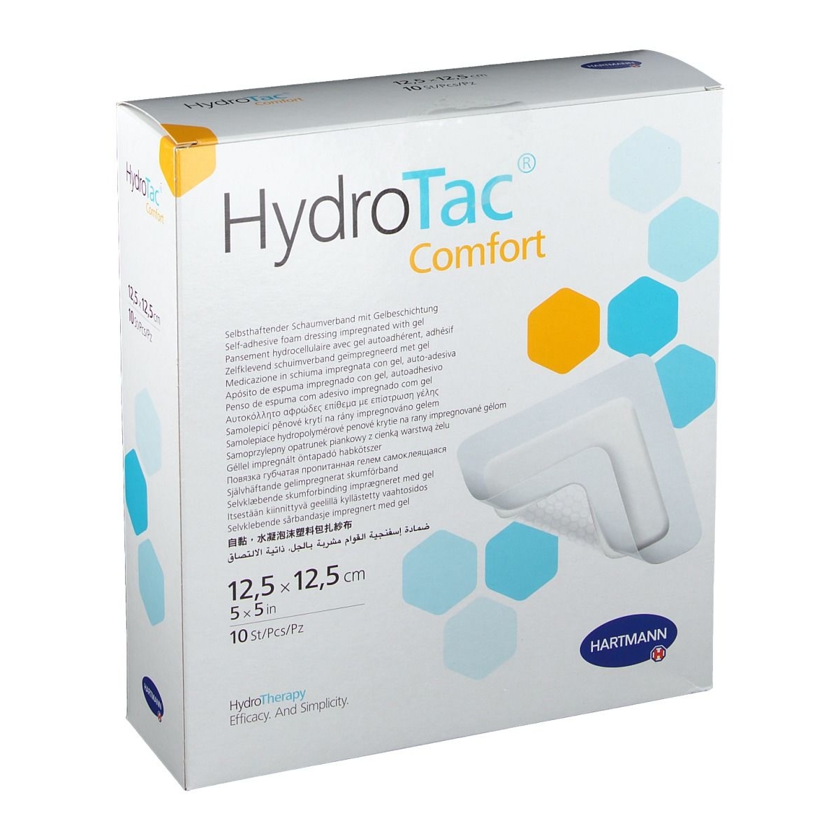 HYDROTAC Comfort brūču pārsējs (12.5 x 12.5 cm), 1 gab. - Produkta attēls