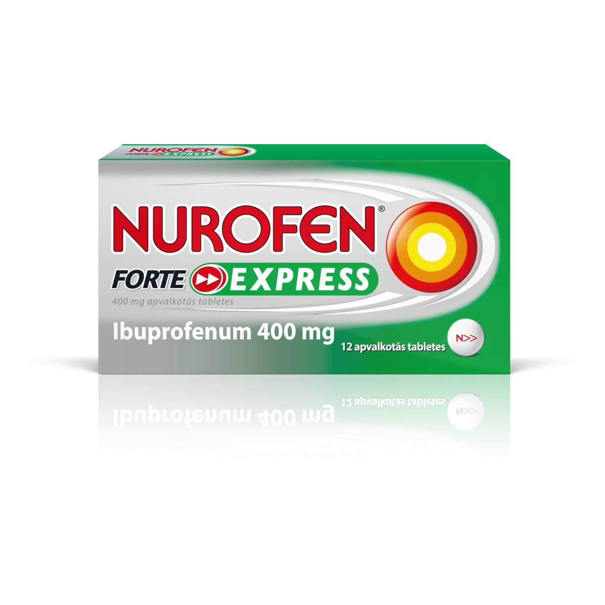 NUROFEN Forte Express 400 mg apvalkotās tabletes, 12 gab. - Produkta attēls