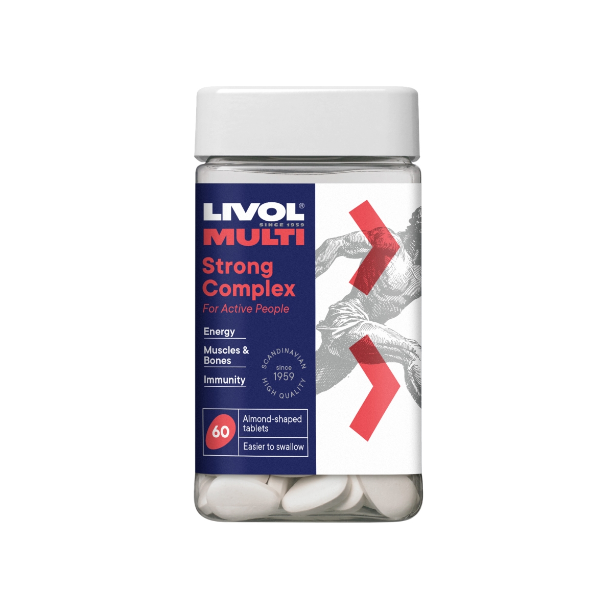 LIVOL Strong Complex tabletes, 60 gab - Produkta attēls