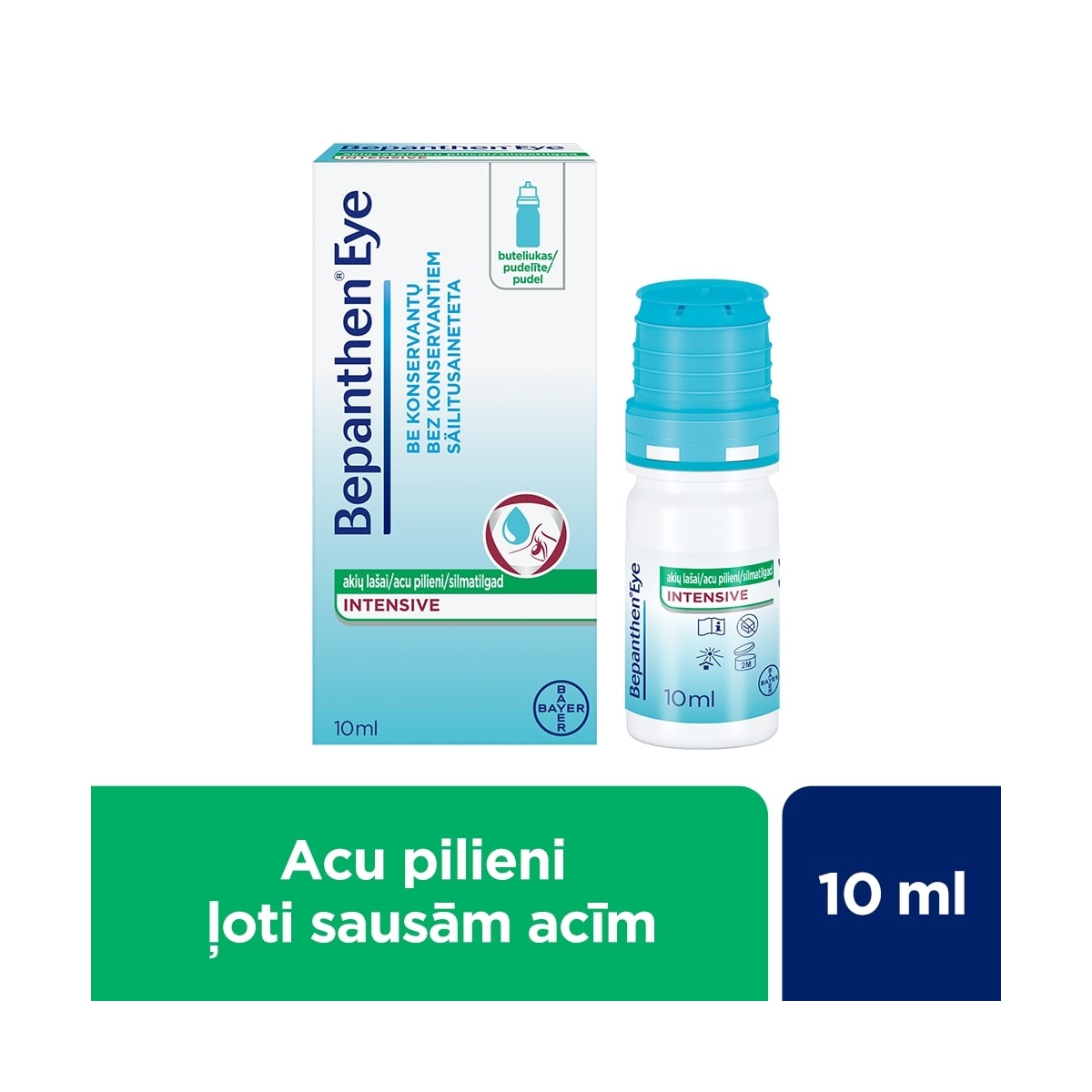 BEPANTHEN Eye Intensive acu pilieni, 10 ml - Produkta attēls