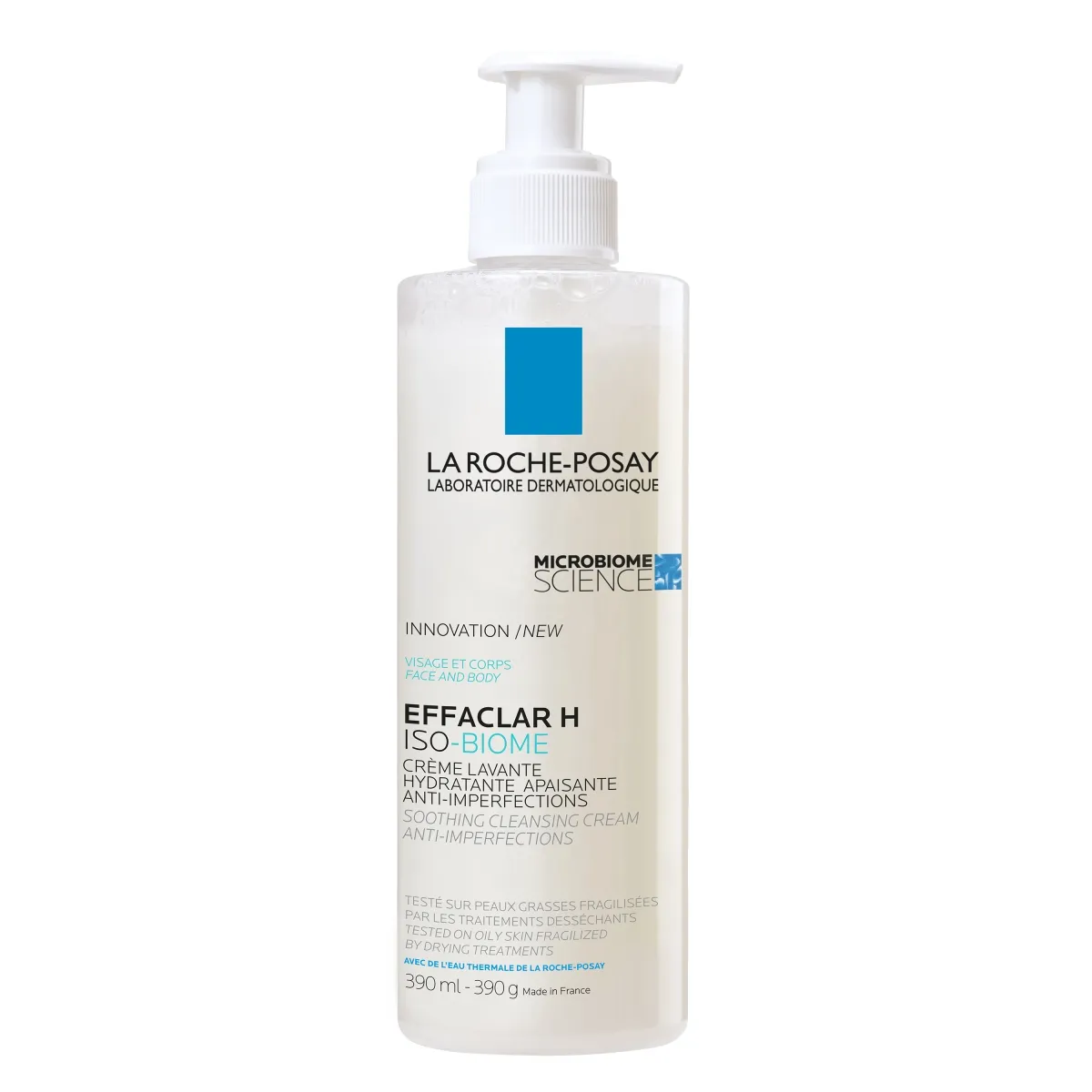 LA ROCHE-POSAY Effaclar H Iso-Biome attīrošs krēms, 390 ml - Produkta attēls
