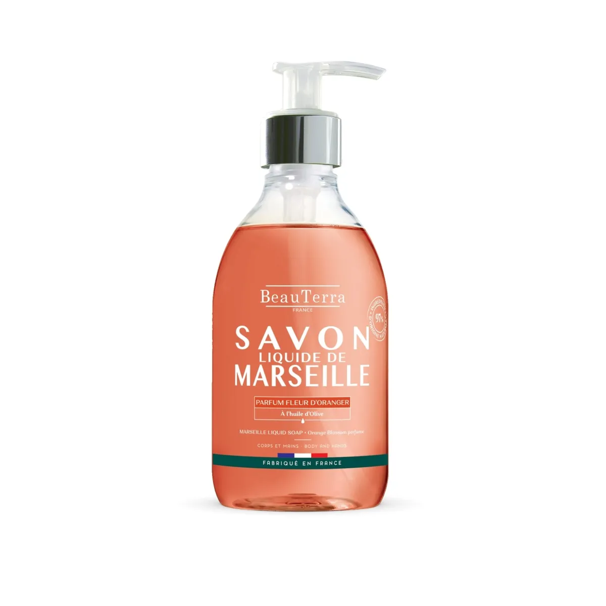 BEAUTERRA apelsīnu ziedu Marseļas šķidrās ziepes, 300 ml - Produkta attēls