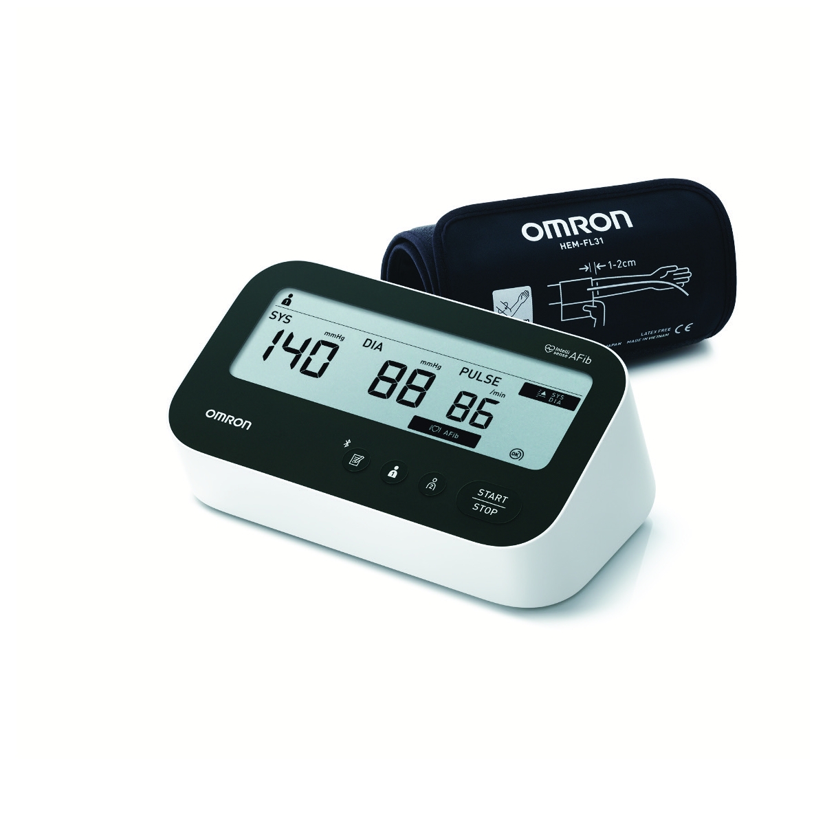 OMRON M4 Connect AFIB (autom./augšd.) tonometrs (22-42 cm) - Produkta attēls