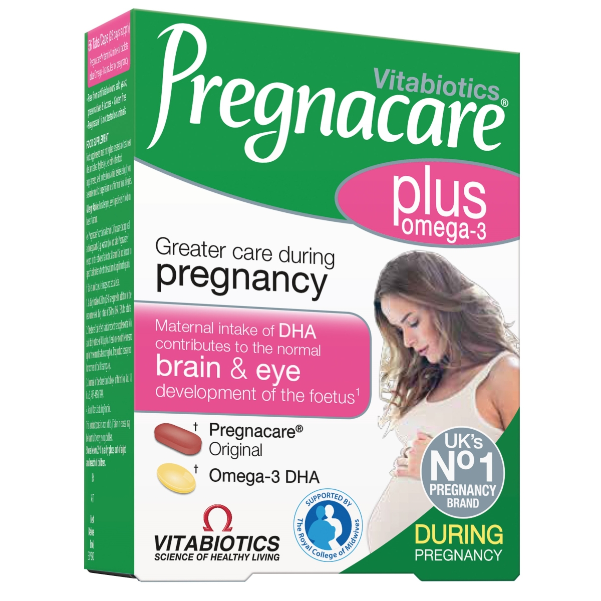 PREGNACARE® plus omega-3,  28 tabletes un 28 kapsulas - Produkta attēls