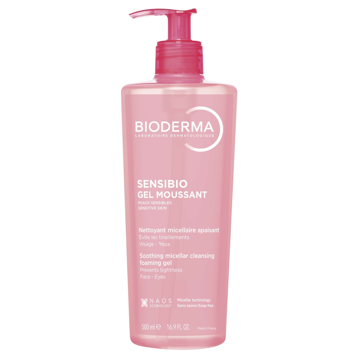 BIODERMA Sensibio Gel Moussant putojošs gels jutīgai ādai, 500ml - Produkta attēls