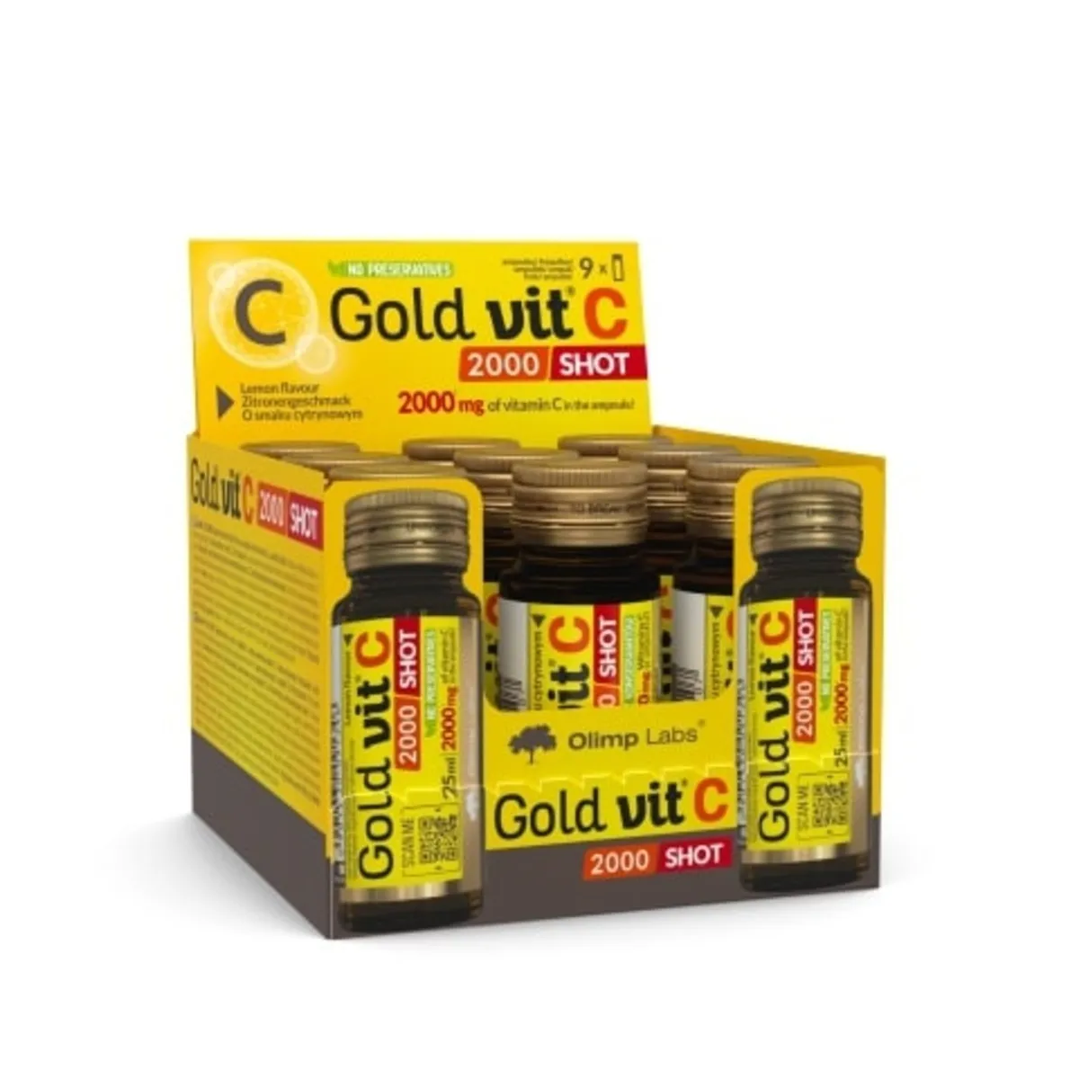 OLIMPLABS Gold Vit. C 2000 mg šoti, 25 ml x 9 gab - Produkta attēls