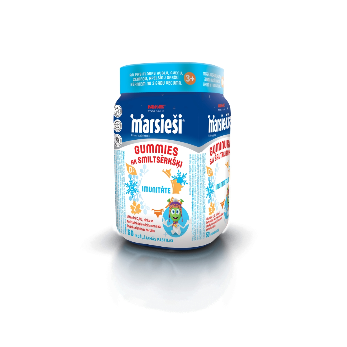 MARSIEŠI® Gummy smiltsērkšķu garšas pastilas, 50 gab. - Produkta attēls