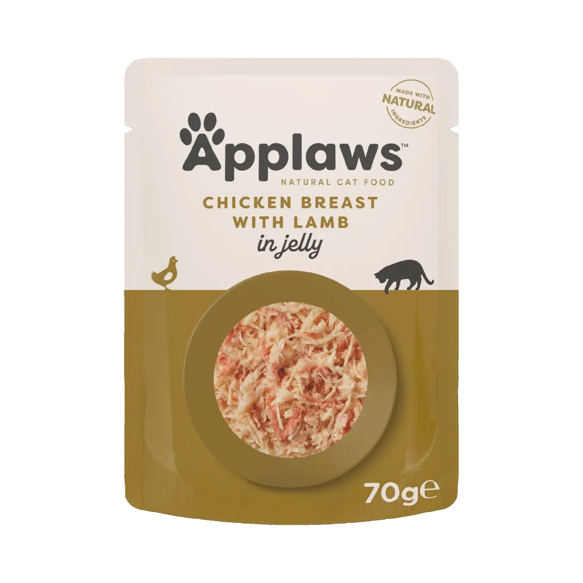 Applaws kaķu mitrā barība paciņā vista/jērs želejā 70g - Produkta attēls