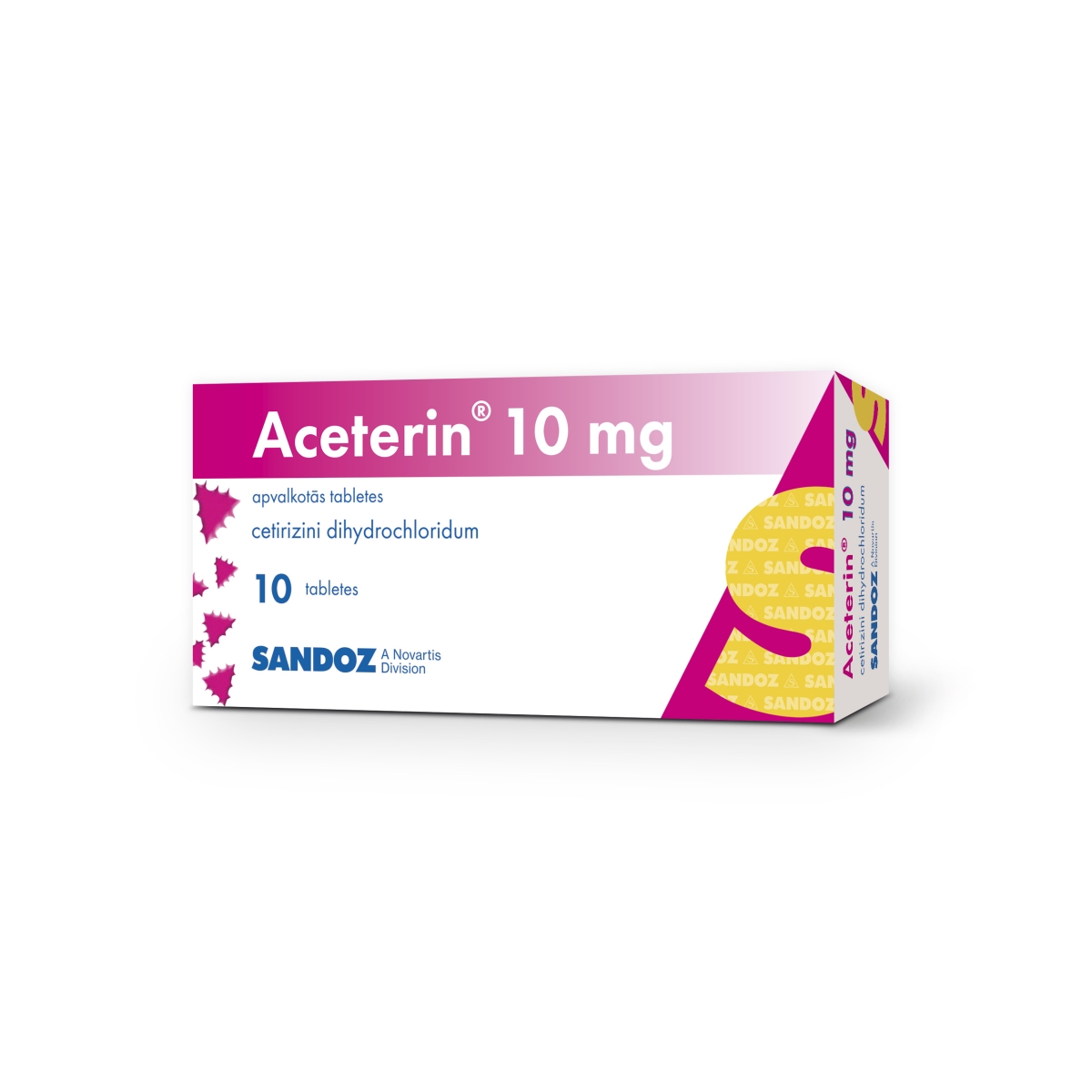ACETERIN 10 mg tabletes, 10 gab. - Produkta attēls