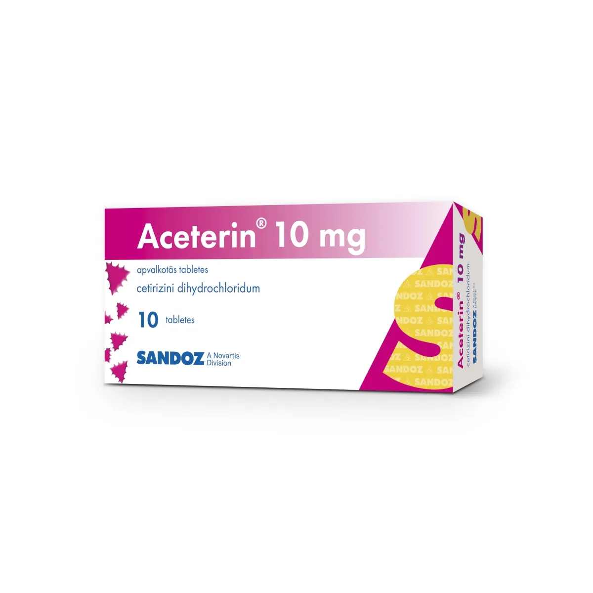 ACETERIN 10 mg tabletes, 10 gab. - Produkta attēls