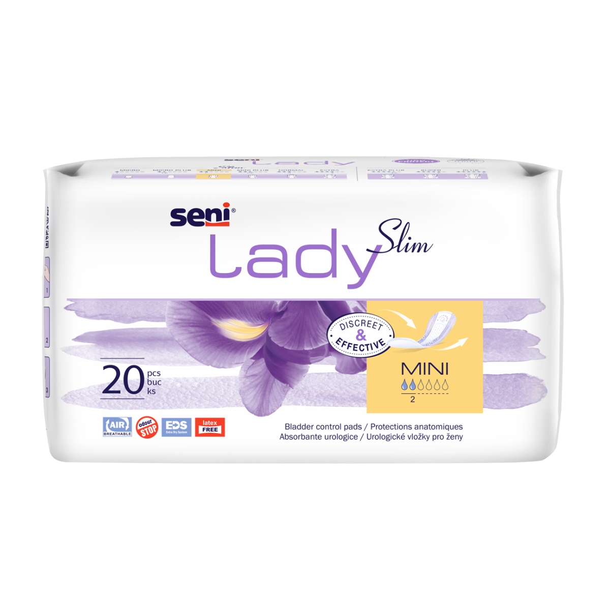 SENI LADY Slim Mini uroloģiskie ieliktņi, 20 gab. - Produkta attēls