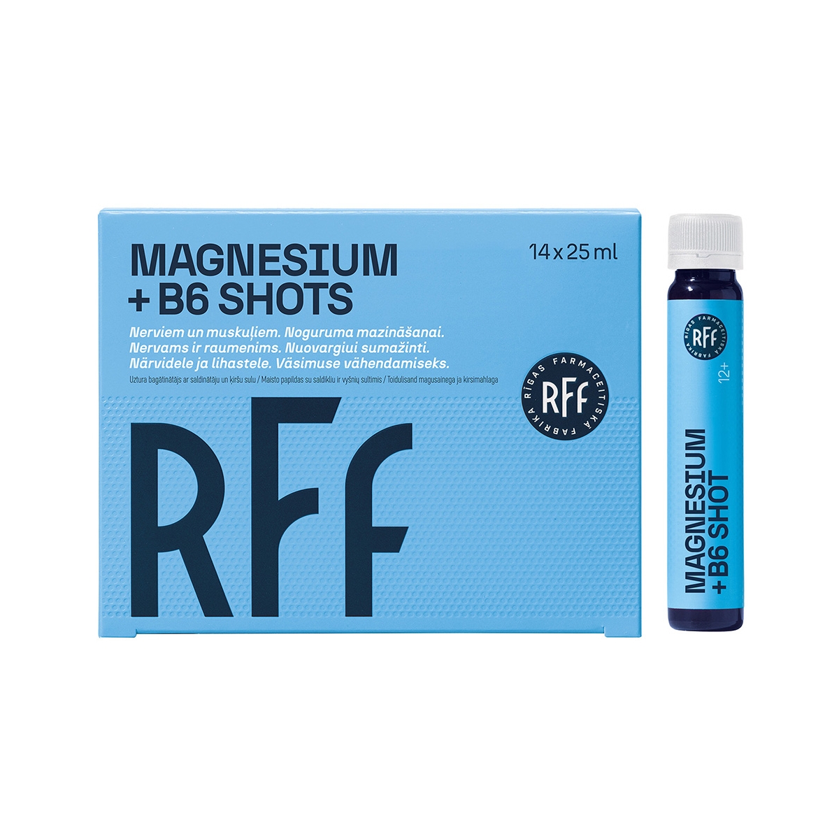RFF Magnesium + B6 25 ml šoti, 14 gab - Produkta attēls