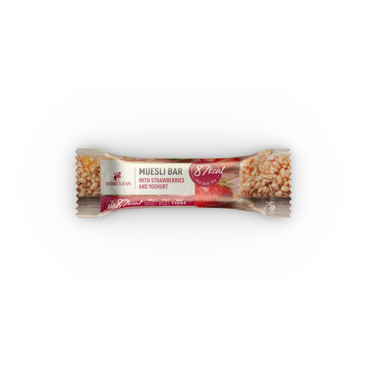 HERKULESS Musli batoniņš ar zemenēm, 25 g - Produkta attēls