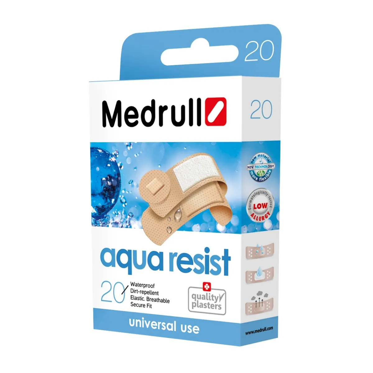 MEDRULL plāksteris "Aqua Resist", 20 gab - Produkta attēls
