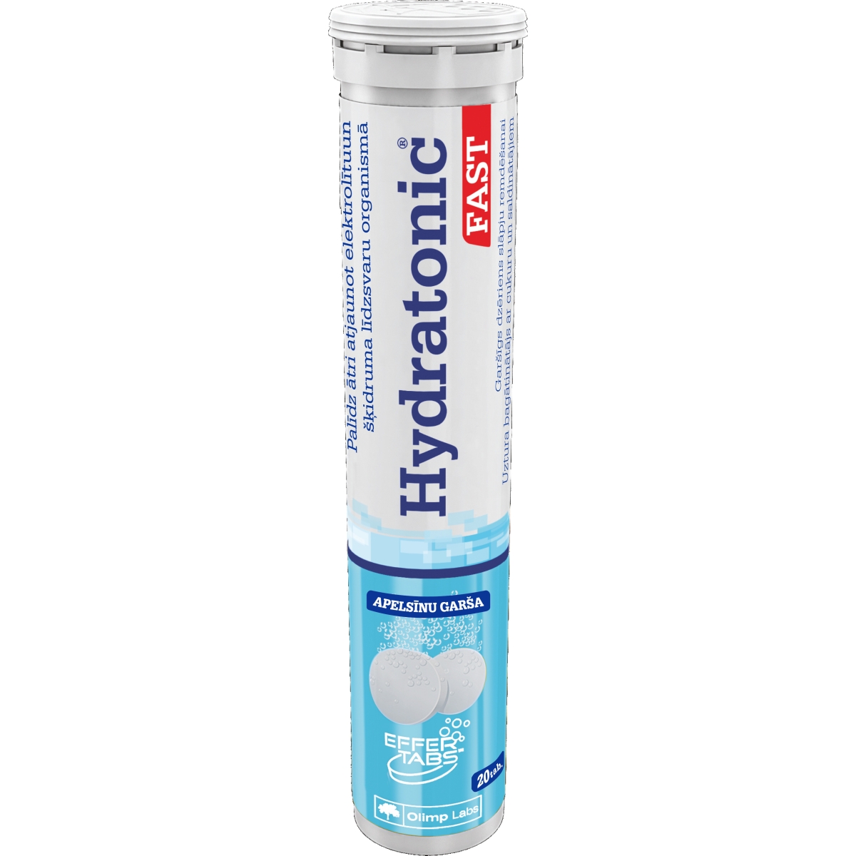 OLIMPLABS HYDRATONIC FAST PUT. TABLETES N20 (APELSĪNU) - Produkta attēls