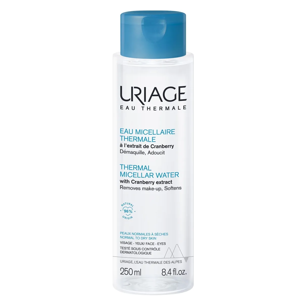 URIAGE Thermale micelārais ūdens normālai un sausai ādai, 250 ml - Produkta attēls