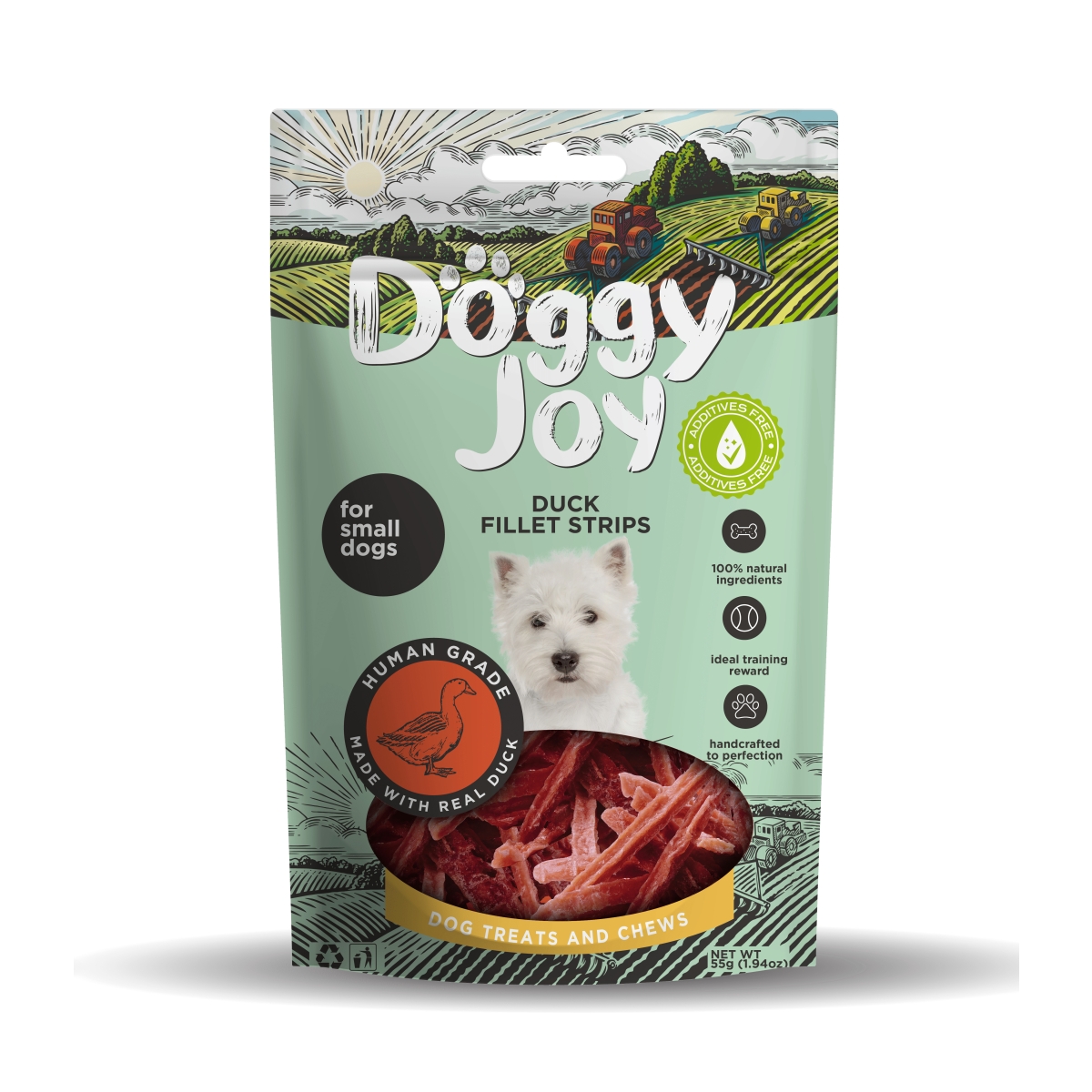 DOGGY JOY PĪLES FILEJAS NŪJIŅAS MAZIEM SUŅIEM 55G - Produkta attēls