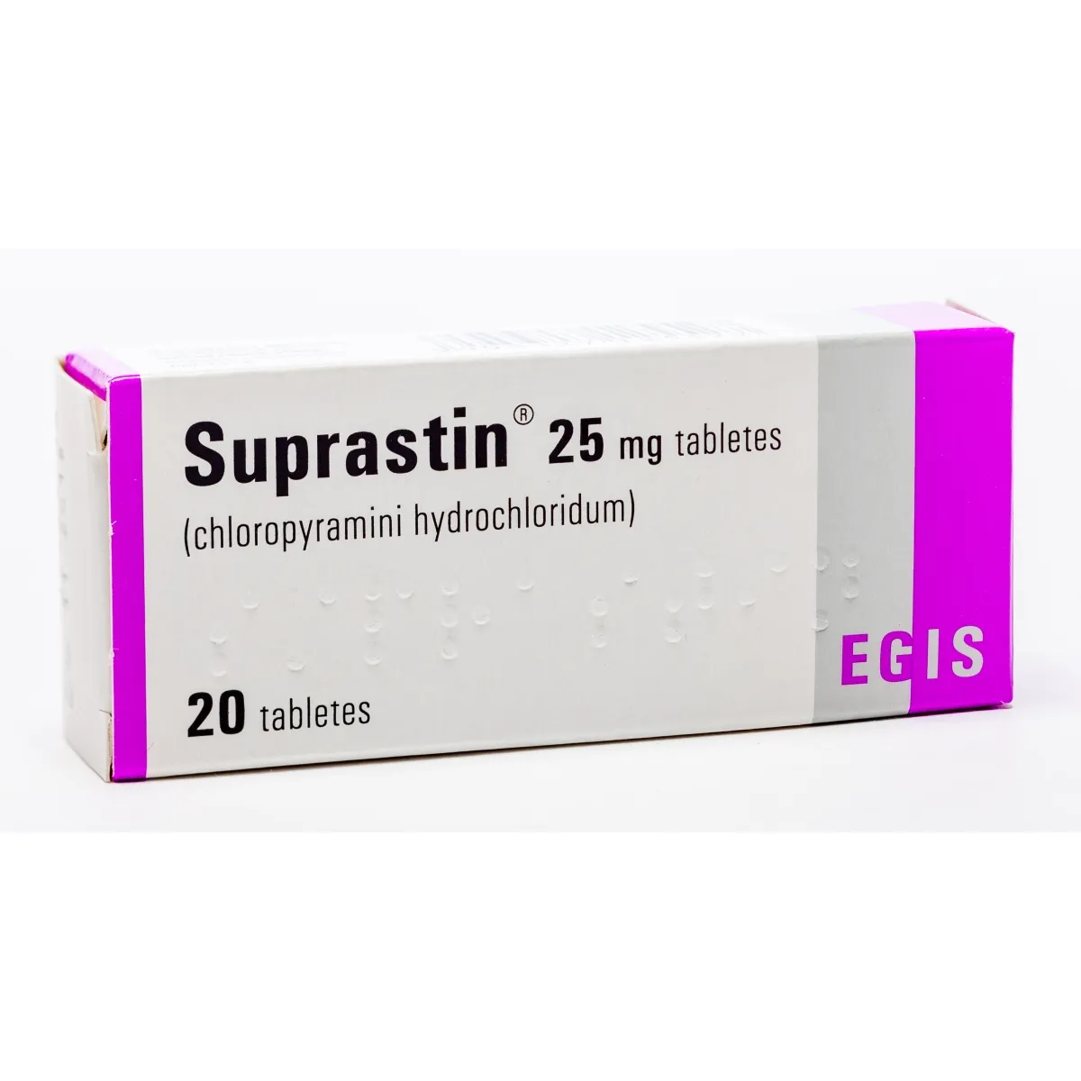 SUPRASTIN 25MG TABLETES N20 - Produkta attēls