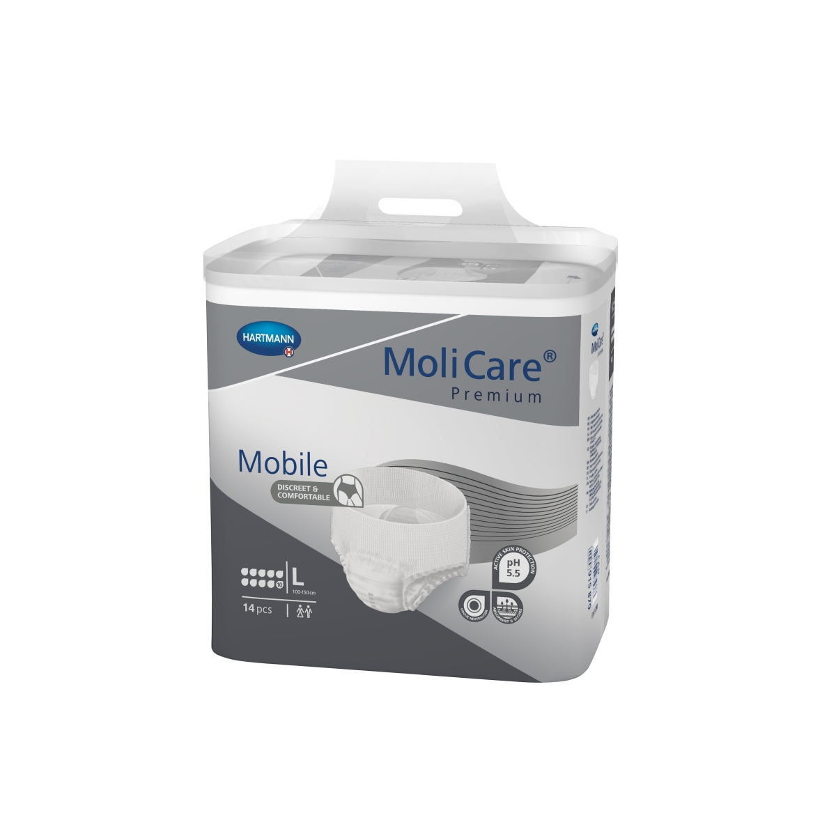 MOLICARE Premium Mobile bikses (L izmērs, 10 lāses), 14 gab - Produkta attēls