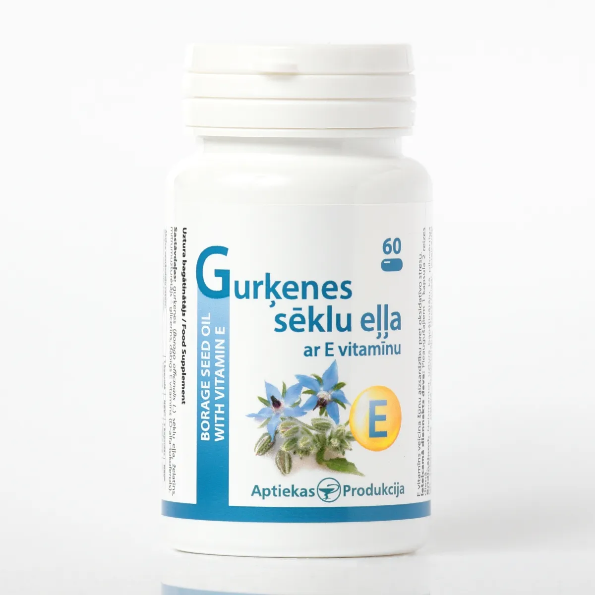 AP Gurķenes sēklu eļļa ar E vitamīnu, kapsulas, 60gab - Produkta attēls