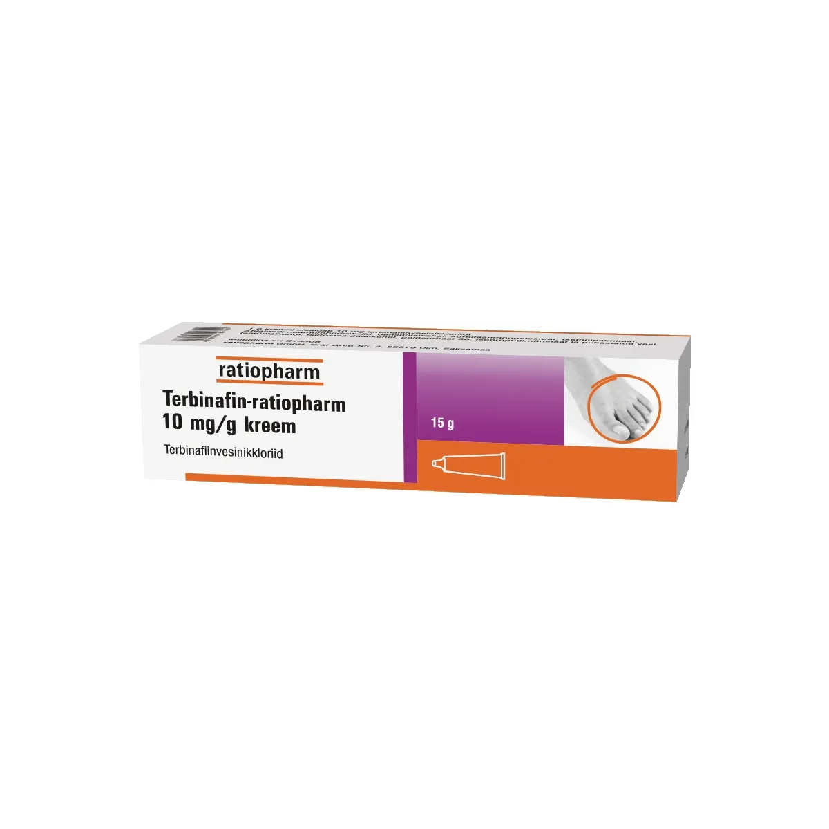 TERBINAFIN-RATIOPHARM 10 MG/G 15 G KRĒMS - Produkta attēls